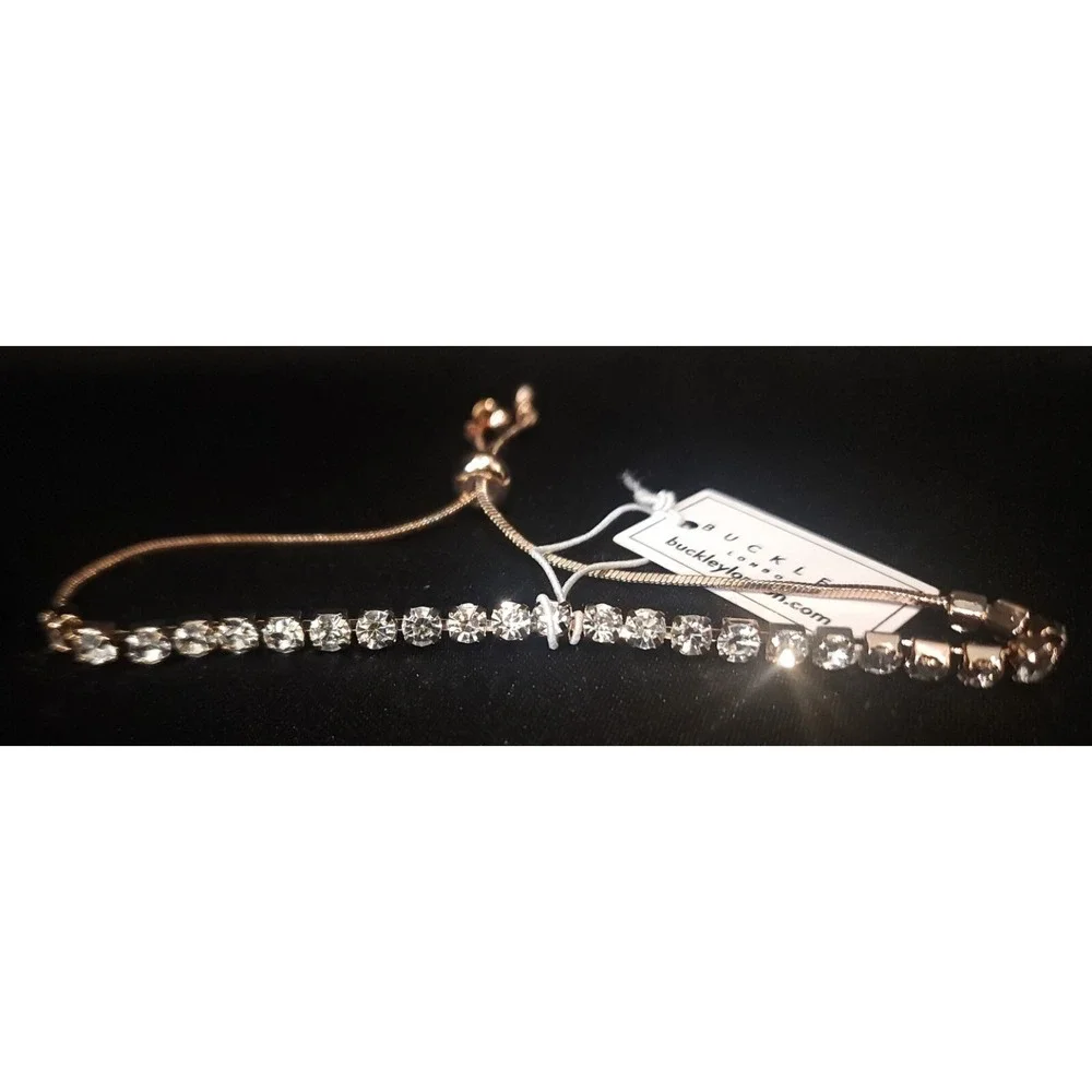 Buckley London Merry Christmas Ornament Rose Gold Tone‎ Bracelet 20 Crystals NWT